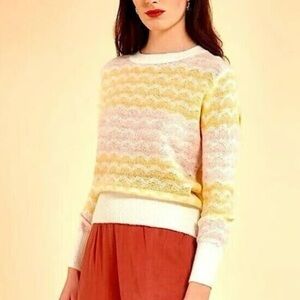 FRNCH Paris Pastel Striped Lightweight Sweater
